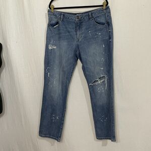 Cabi 100% BF Jeans  Distructed Denim Size 14Pre-Owned - EXCELLENT CONDITION